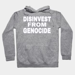 Disinvest From Genocide - White - Back Hoodie